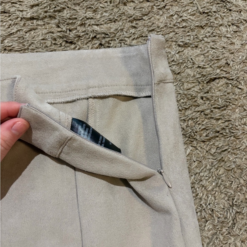 Shyanne Women's Faux Suede Taupe Western Festival Flare Pants - Picture 9 of 10